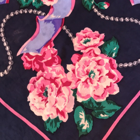 Vintage Bill Blass Floral Silk Scarf - Picture 3 of 7